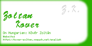 zoltan kover business card